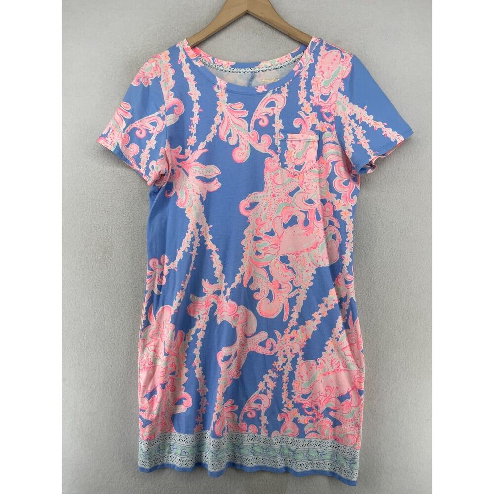 Lilly Pulitzer Declan Dress in “Blue Peri Go With The Flow” Engineered Print